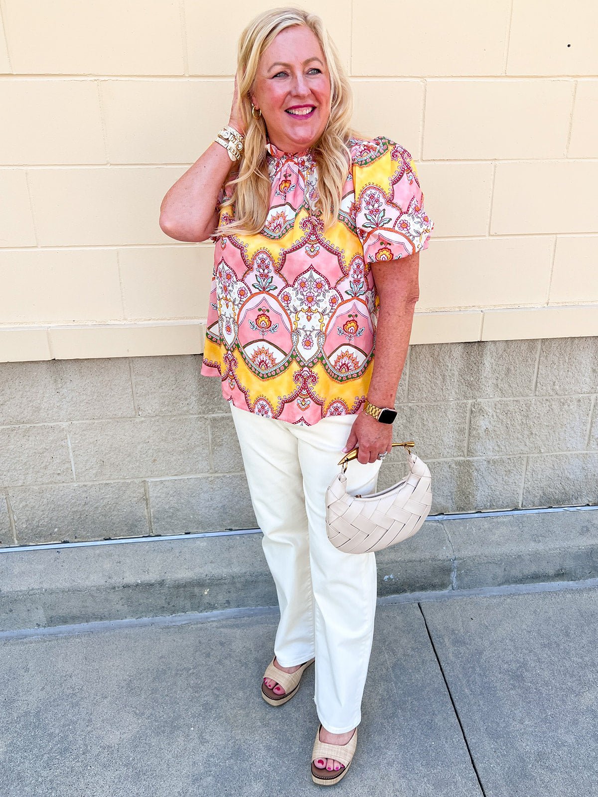 Blush Garden Floral Blouse - The Pink Pineapple 850