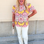 Blush Garden Floral Blouse - The Pink Pineapple 850