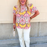Blush Garden Floral Blouse - The Pink Pineapple 850
