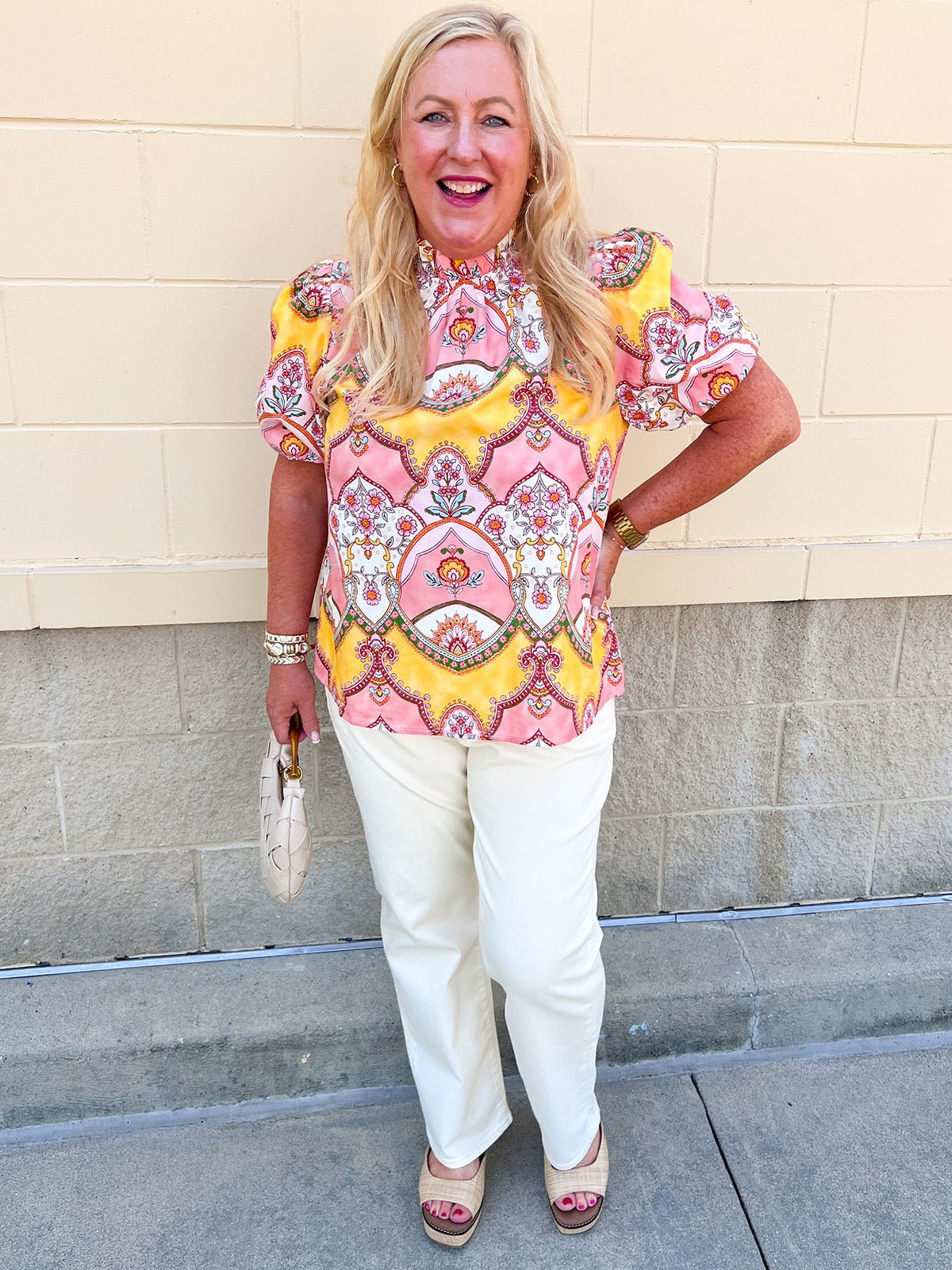 Blush Garden Floral Blouse - The Pink Pineapple 850