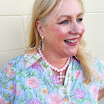 Blush Grace Crystal Cross Necklace - The Pink Pineapple 850