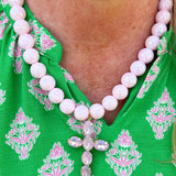 Blush Grace Crystal Cross Necklace - The Pink Pineapple 850