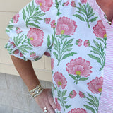 Blush Petal Puff Ruffle Blouse - The Pink Pineapple 850