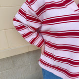 Blush Stripe Knit Sweatshirt Top - The Pink Pineapple 850