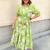 Blushing Meadow Cinch Dress - The Pink Pineapple 850