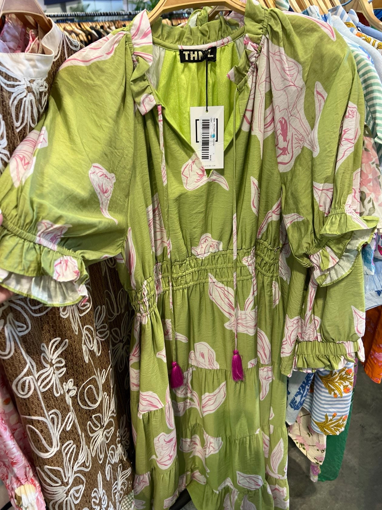 Blushing Meadow Cinch Dress - The Pink Pineapple 850