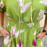 Blushing Meadow Cinch Dress - The Pink Pineapple 850