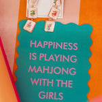 Blushing Tiles Linked Mahjong Earrings - The Pink Pineapple 850