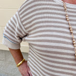 Boardwalk Breeze Stripe Sweater - The Pink Pineapple 850
