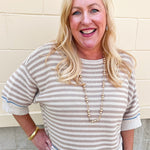 Boardwalk Breeze Stripe Sweater - The Pink Pineapple 850
