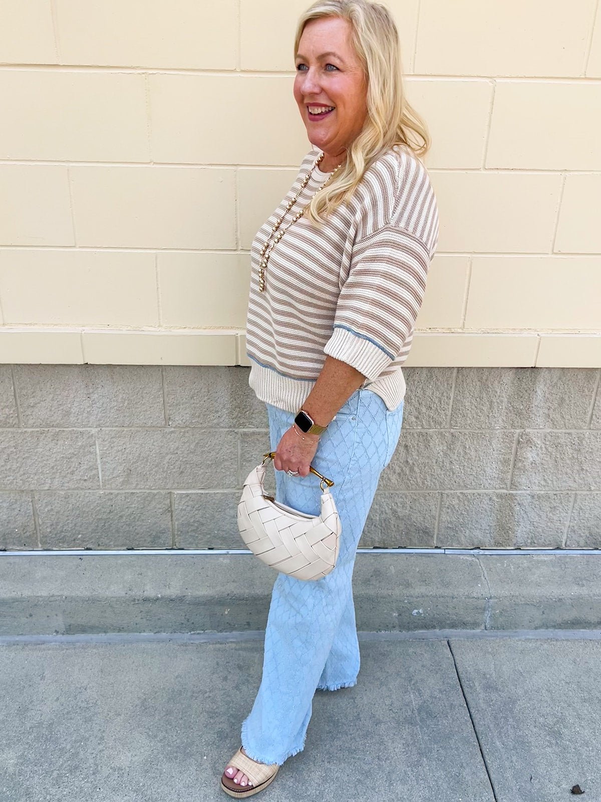 Boardwalk Breeze Stripe Sweater - The Pink Pineapple 850