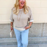 Boardwalk Breeze Stripe Sweater - The Pink Pineapple 850