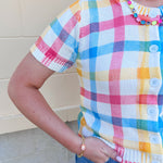 Boardwalk Pastel Button Down Sweater - The Pink Pineapple 850