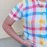 Boardwalk Pastel Button Down Sweater - The Pink Pineapple 850