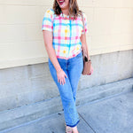 Boardwalk Pastel Button Down Sweater - The Pink Pineapple 850