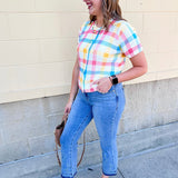 Boardwalk Pastel Button Down Sweater - The Pink Pineapple 850