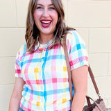 Boardwalk Pastel Button Down Sweater - The Pink Pineapple 850