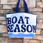 Boat Season Ivory Tote - The Pink Pineapple 850
