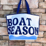Boat Season Ivory Tote - The Pink Pineapple 850