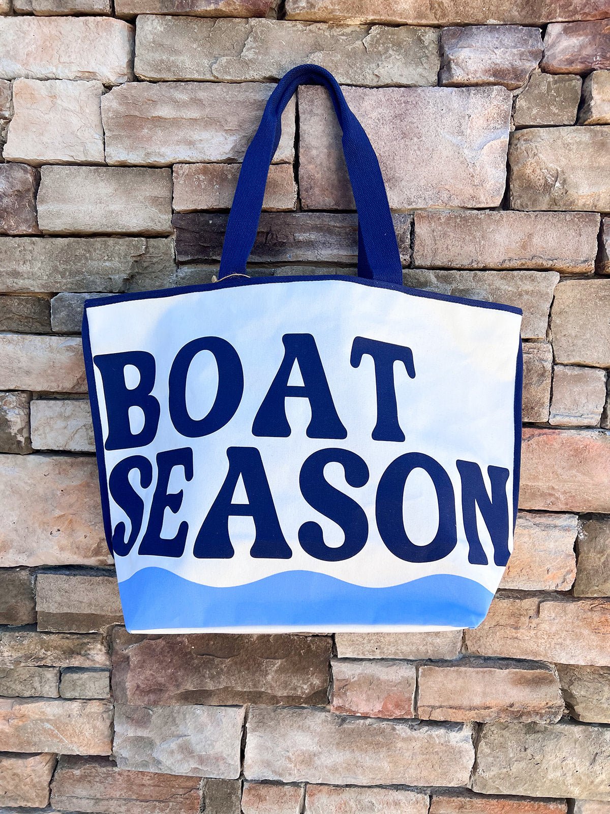 Boat Season Ivory Tote - The Pink Pineapple 850
