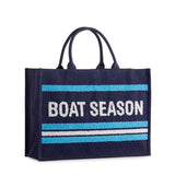 Boat Season Jute Beach Tote - The Pink Pineapple 850