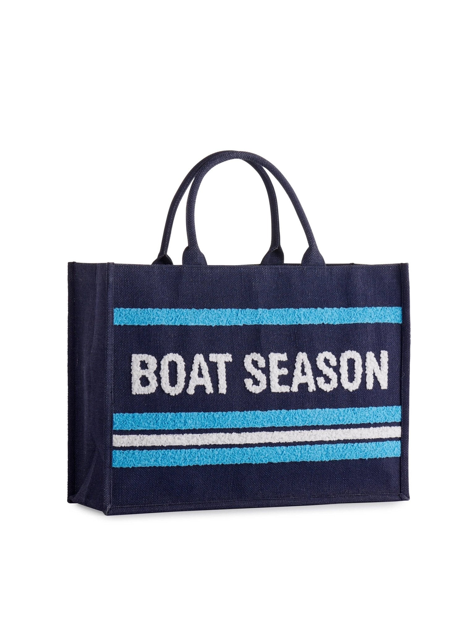 Boat Season Jute Beach Tote - The Pink Pineapple 850