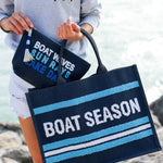 Boat Season Jute Beach Tote - The Pink Pineapple 850