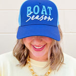 Boat Season Trucker Hat in Navy - The Pink Pineapple 850