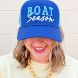 Boat Season Trucker Hat in Navy - The Pink Pineapple 850