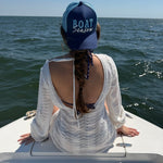 Boat Season Trucker Hat in Navy - The Pink Pineapple 850