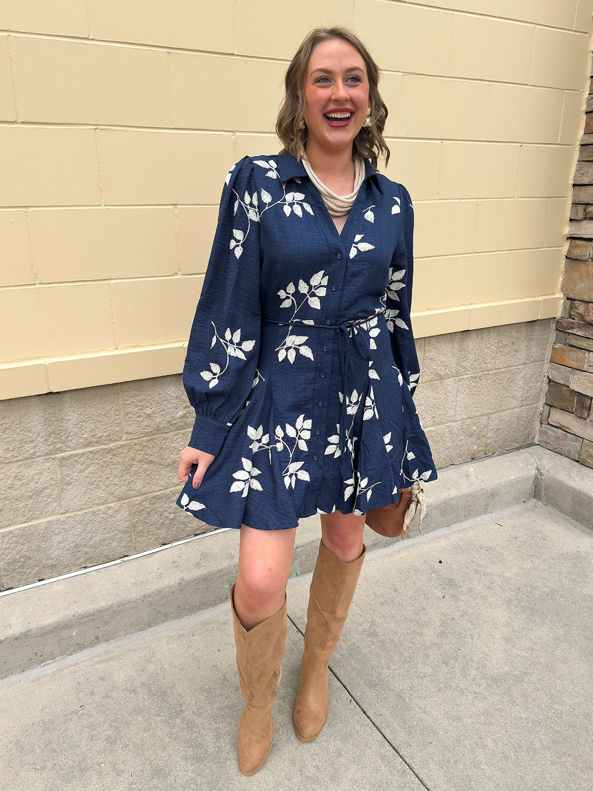 Bonfire Nights Embroidered Mini Dress - The Pink Pineapple 850