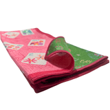 Bonjour Mahjong Reversible Tea Towel - The Pink Pineapple 850