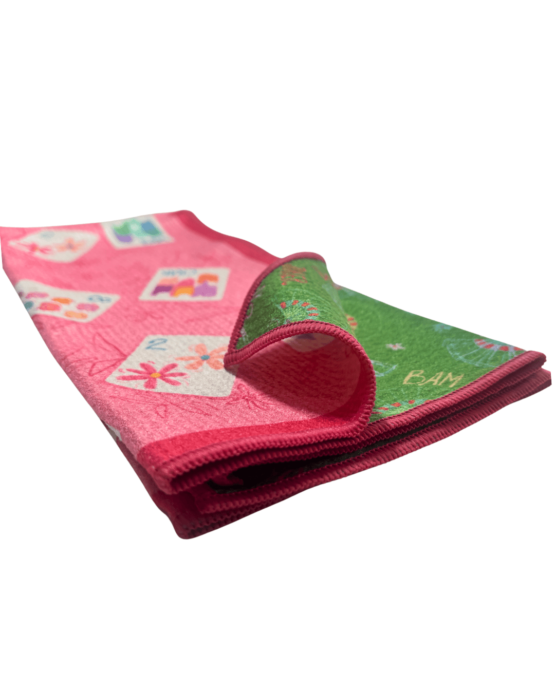 Bonjour Mahjong Reversible Tea Towel - The Pink Pineapple 850
