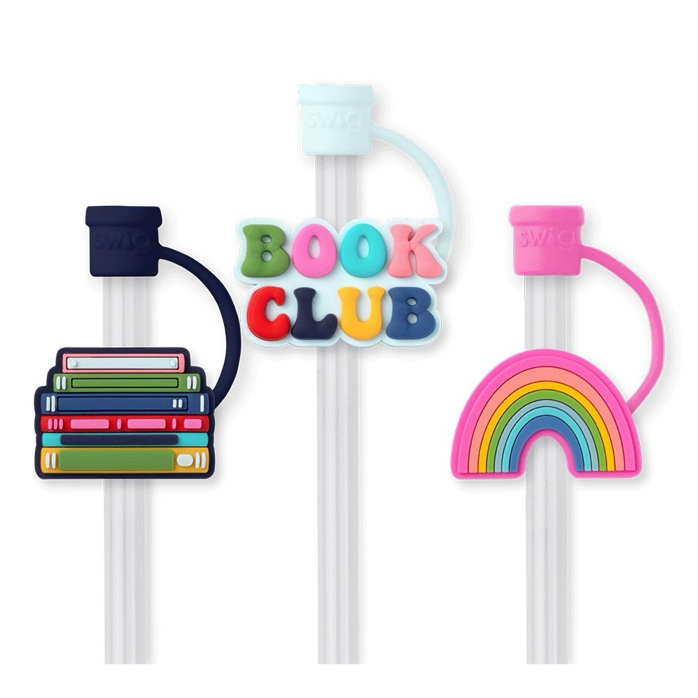 Book Club Straw Topper Set - The Pink Pineapple 850