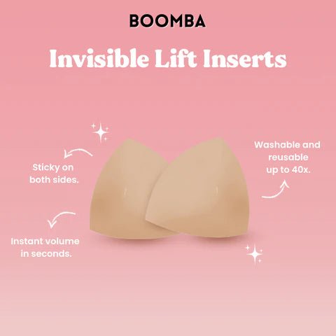 Boomba Invisible Lift Inserts - The Pink Pineapple 850