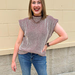 Bordeaux Stripe Sweater Vest - The Pink Pineapple 850