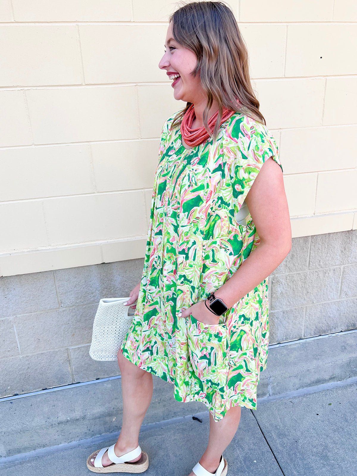 Botanic Bloom Mini Dress - The Pink Pineapple 850