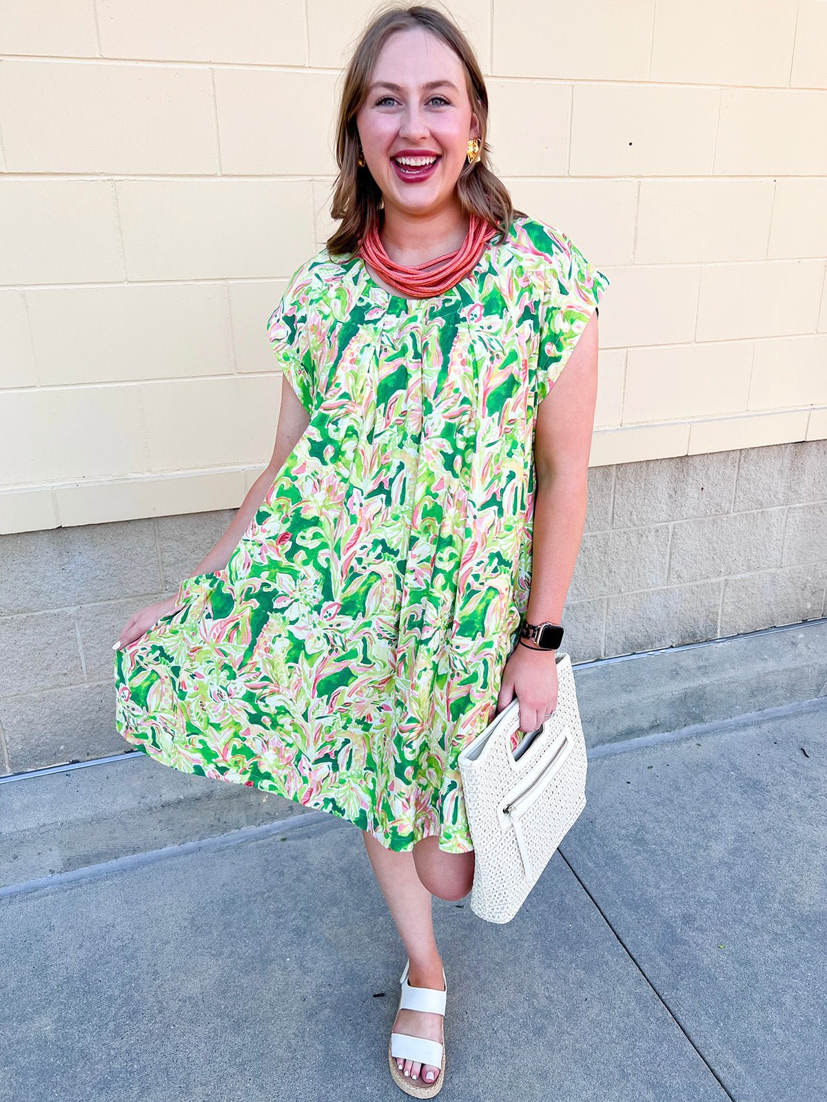 Botanic Bloom Mini Dress - The Pink Pineapple 850