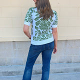 Botanical Bloom Sweater Top - The Pink Pineapple 850