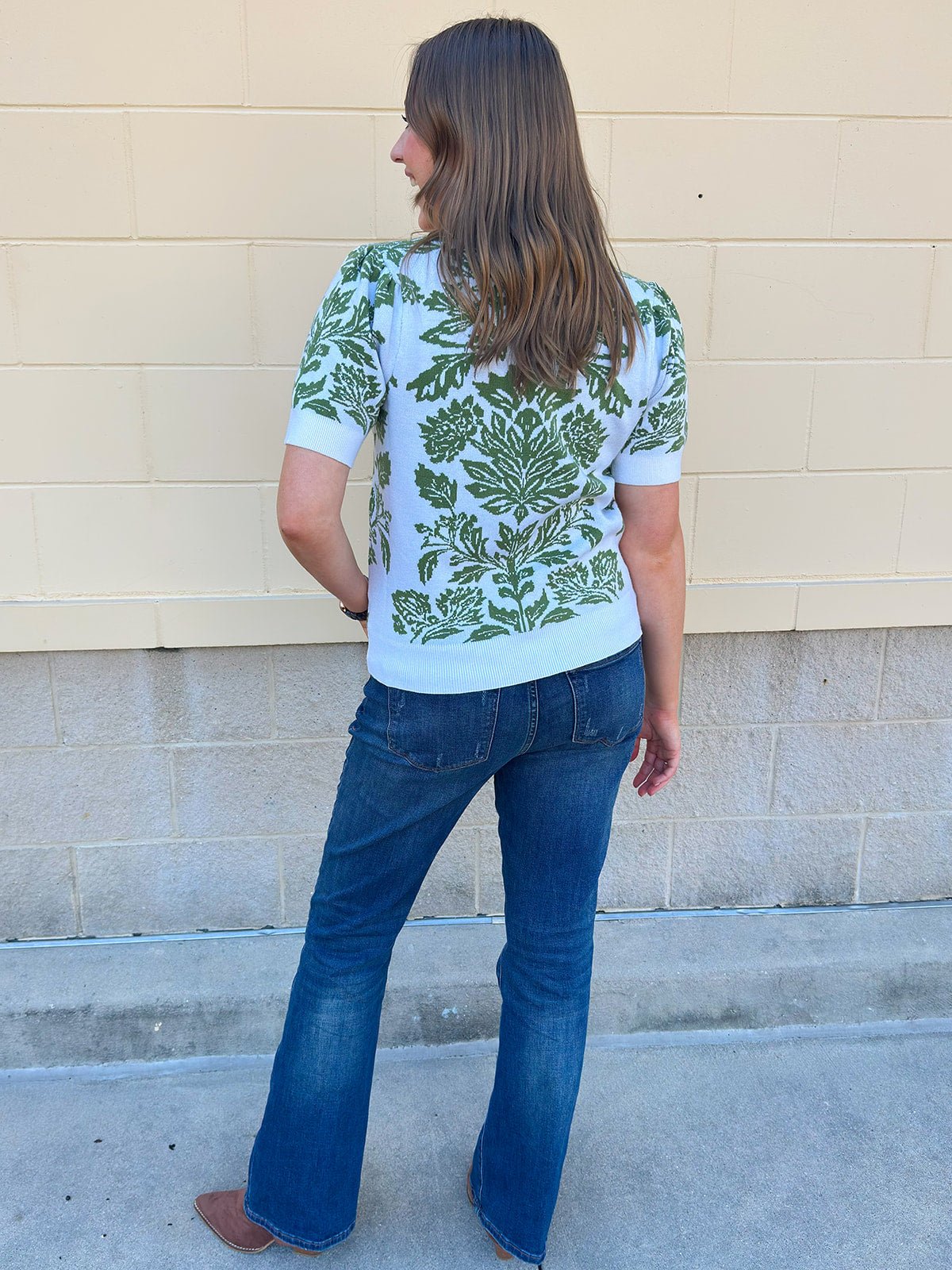 Botanical Bloom Sweater Top - The Pink Pineapple 850