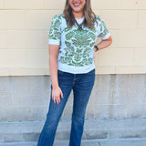 Botanical Bloom Sweater Top - The Pink Pineapple 850