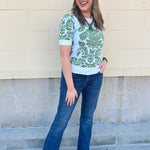 Botanical Bloom Sweater Top - The Pink Pineapple 850