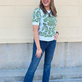 Botanical Bloom Sweater Top - The Pink Pineapple 850