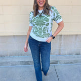 Botanical Bloom Sweater Top - The Pink Pineapple 850