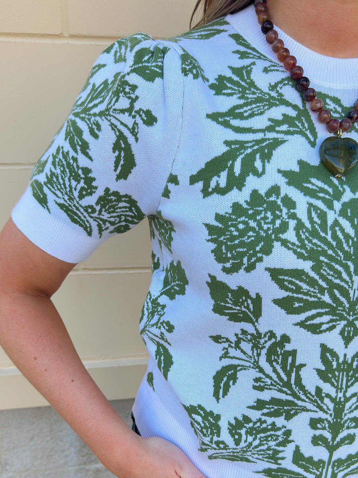Botanical Bloom Sweater Top - The Pink Pineapple 850