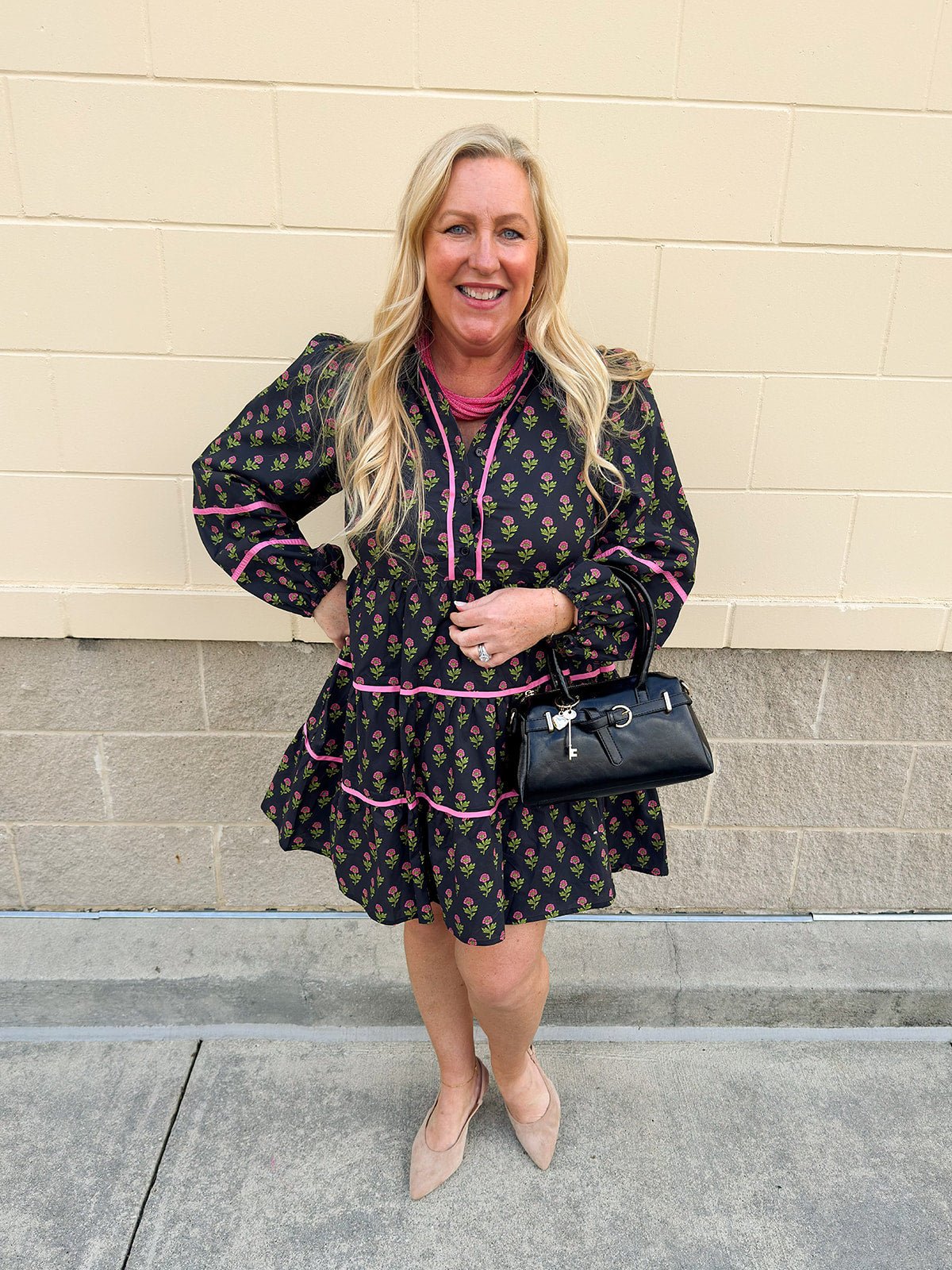 Botanical Muse Mini Dress - The Pink Pineapple 850