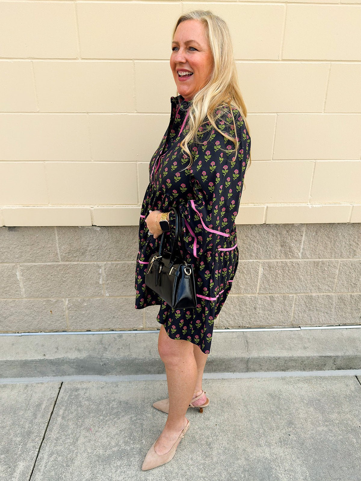 Botanical Muse Mini Dress - The Pink Pineapple 850