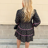 Botanical Muse Mini Dress - The Pink Pineapple 850