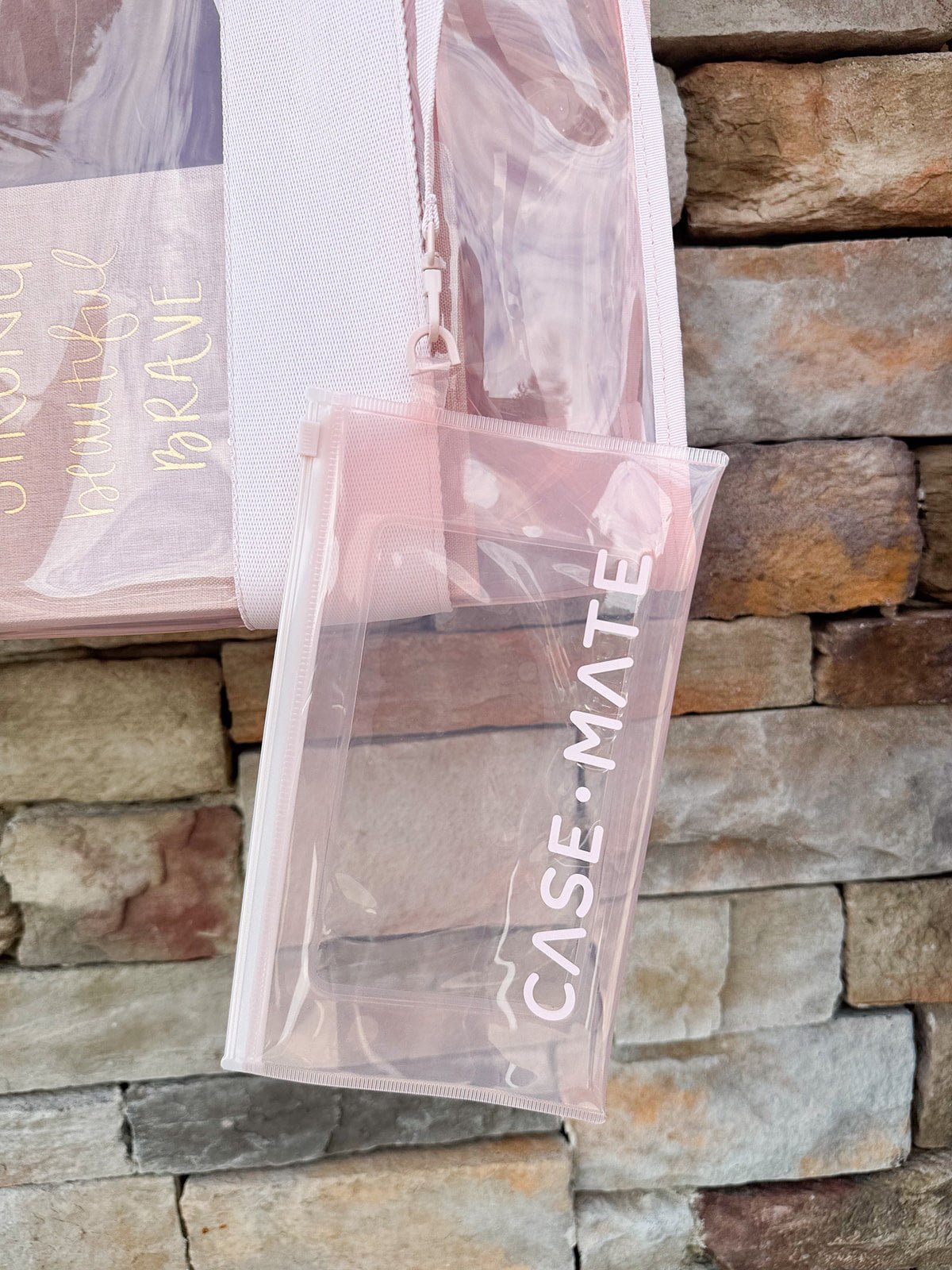 Bow Beach Tote With Phone Pouch - The Pink Pineapple 850