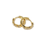 [Brenda Grands] 18K Gold Diamond Huggies - The Pink Pineapple 850